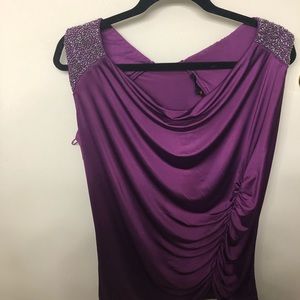 Purple slinky tank top